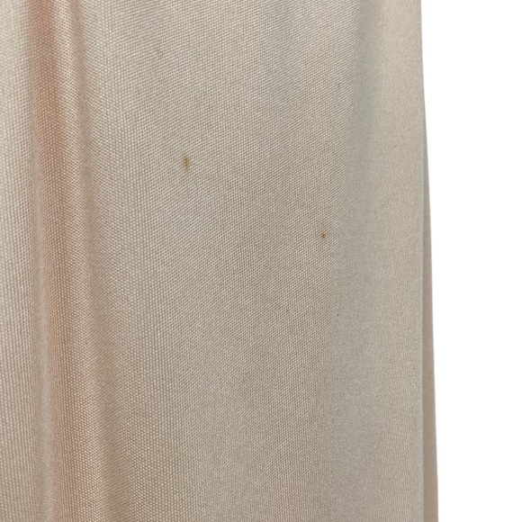 True 60's / 70's Peach Draped Cowl Neck Spaghetti Strap Prom Formal Evening Gown - Picture 11 of 13